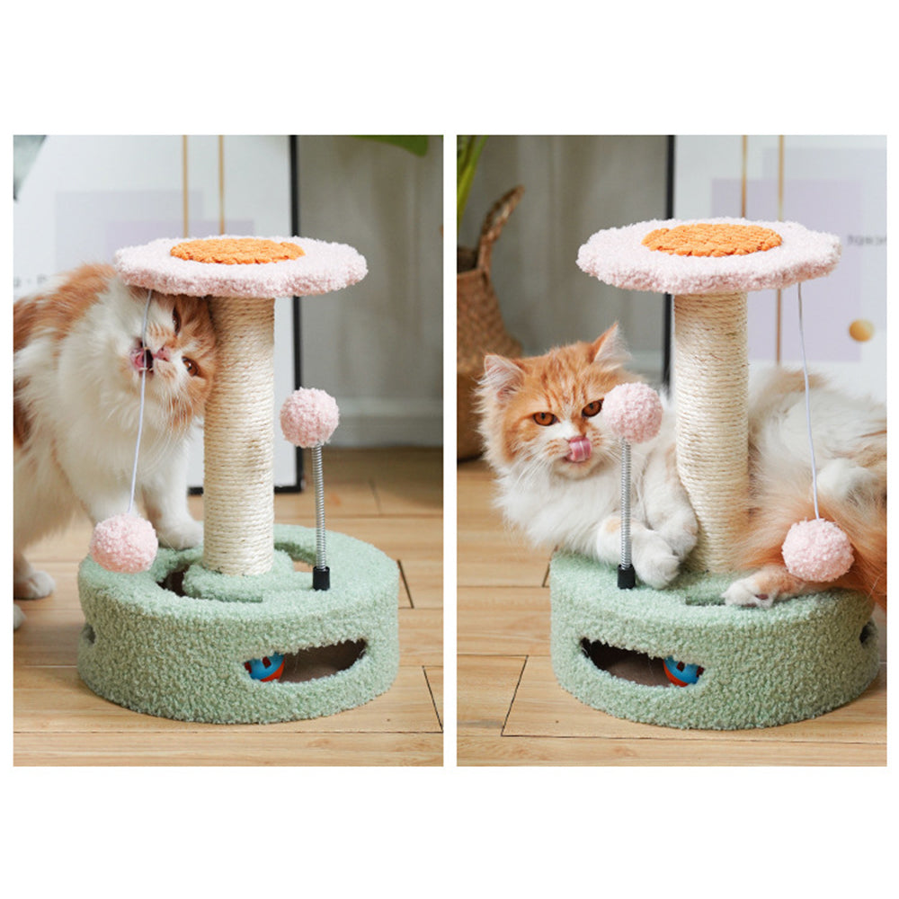 Cat Tree Cat Tower Pet Play Climbing Stand with Dangling Ball for Kittens Adult Cats - Green+Pink Cat Tree Cat Tower Pet Play Climbing Stand with Dangling Ball for Kittens Adult Cats - Green+Pink